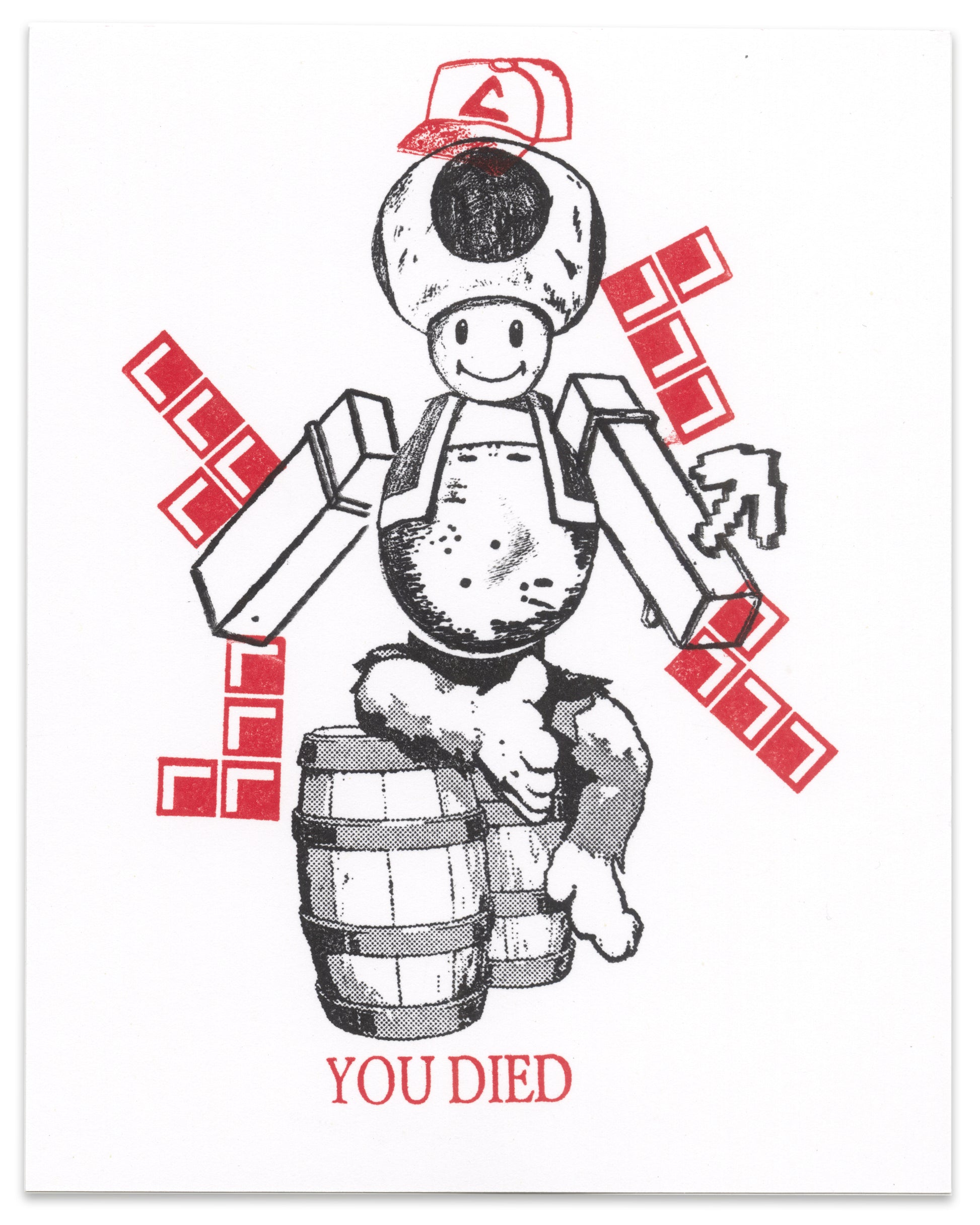 "Tetris Toad" CE Mini Print