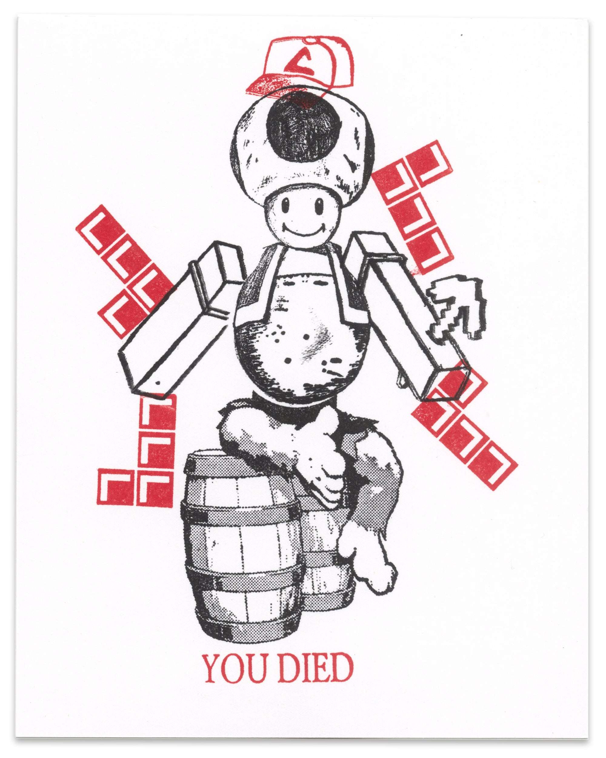 "Tetris Toad" CE Mini Print