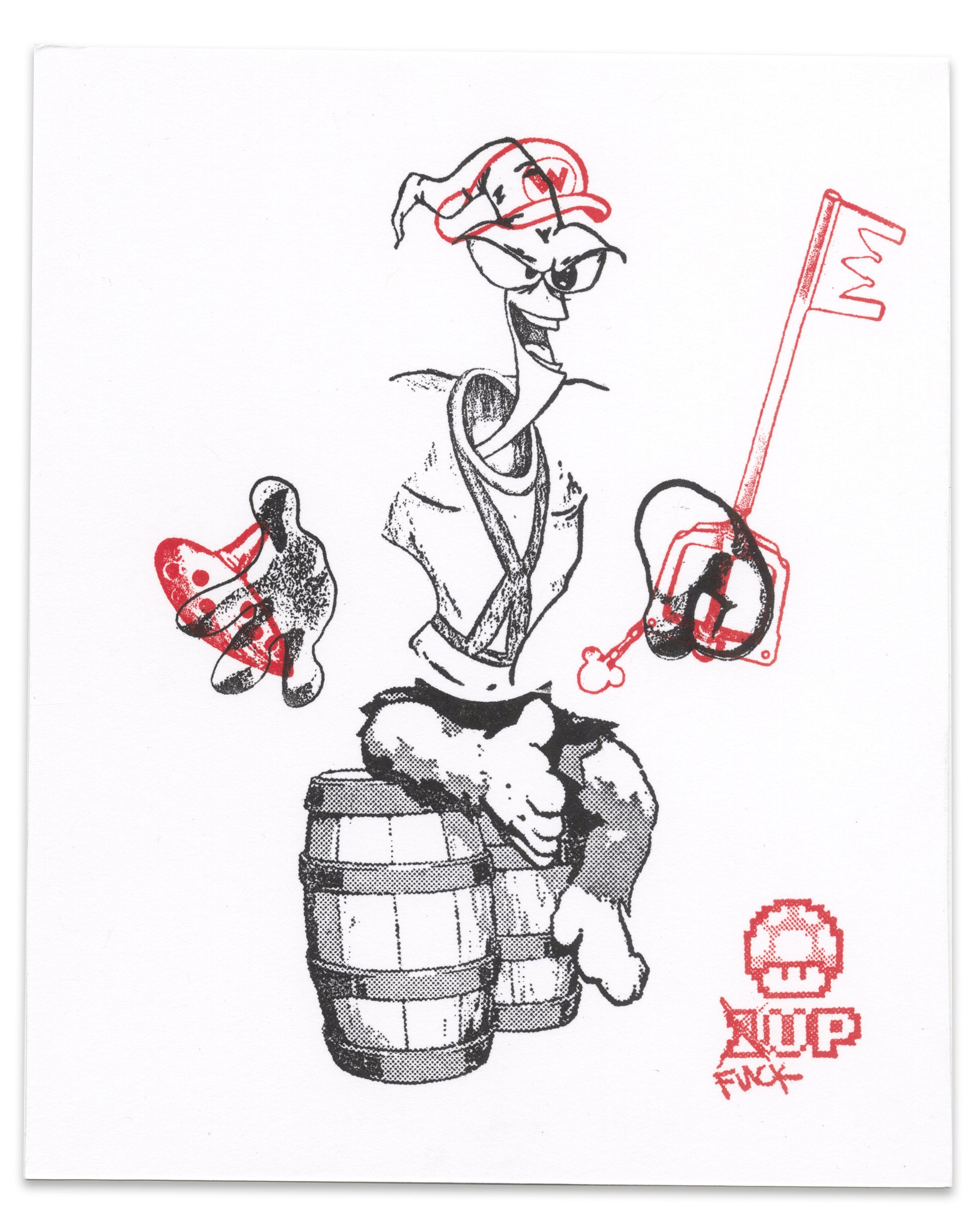 "Funky Earthworm" CE Mini Print
