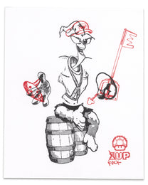 "Funky Earthworm" CE Mini Print