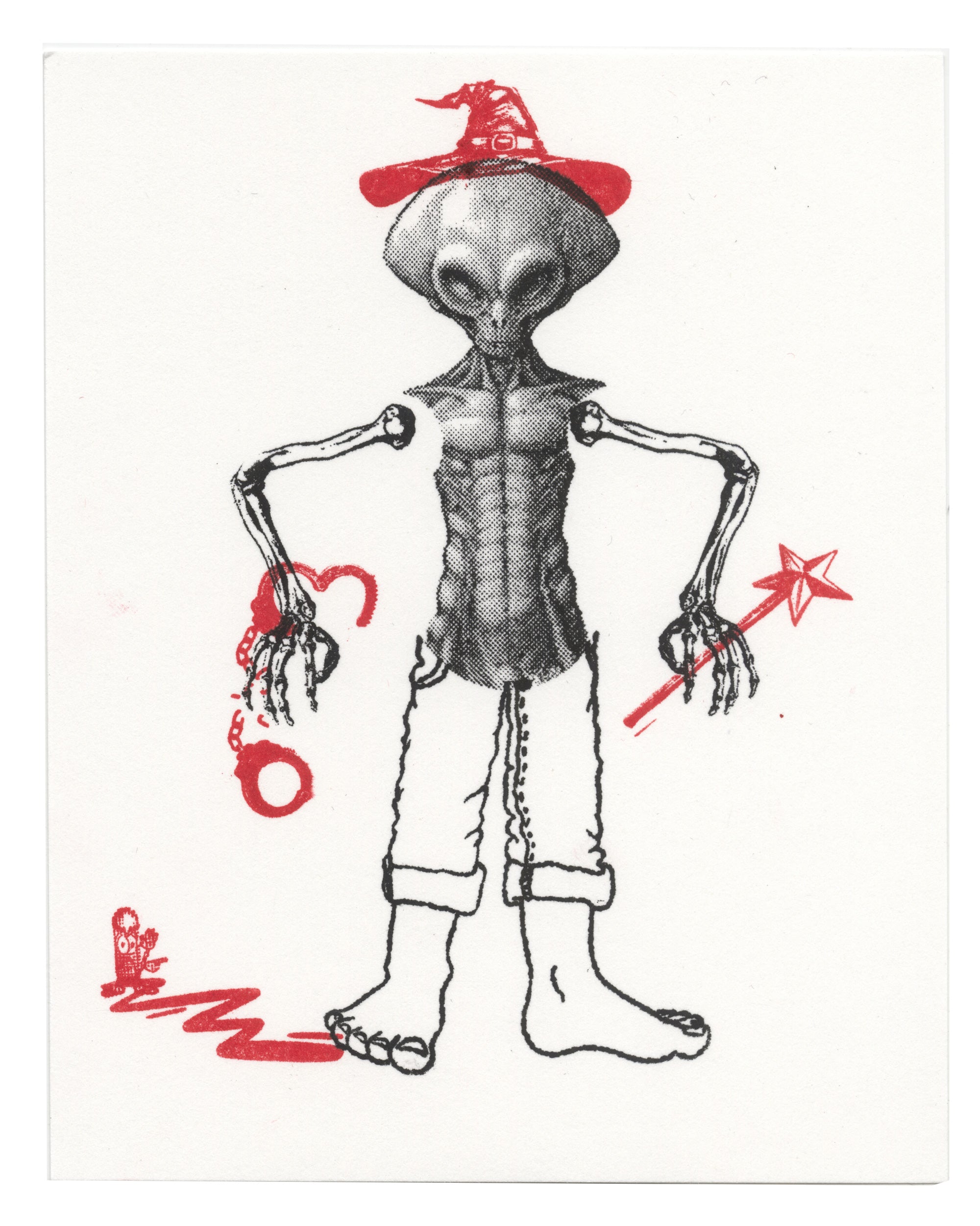 "Alien Skele 1" CE Mini Print