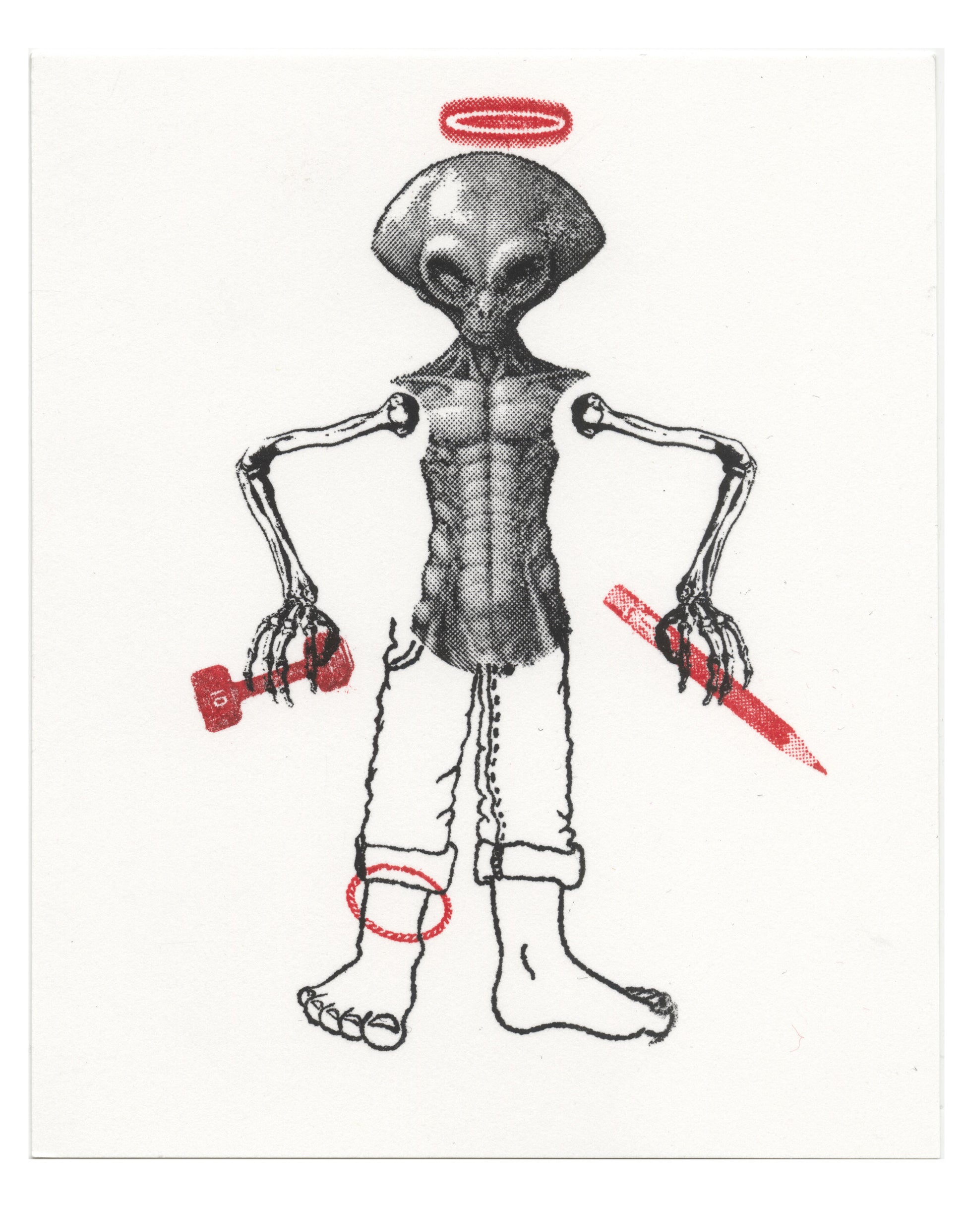 "Alien Skele 2" CE Mini Print