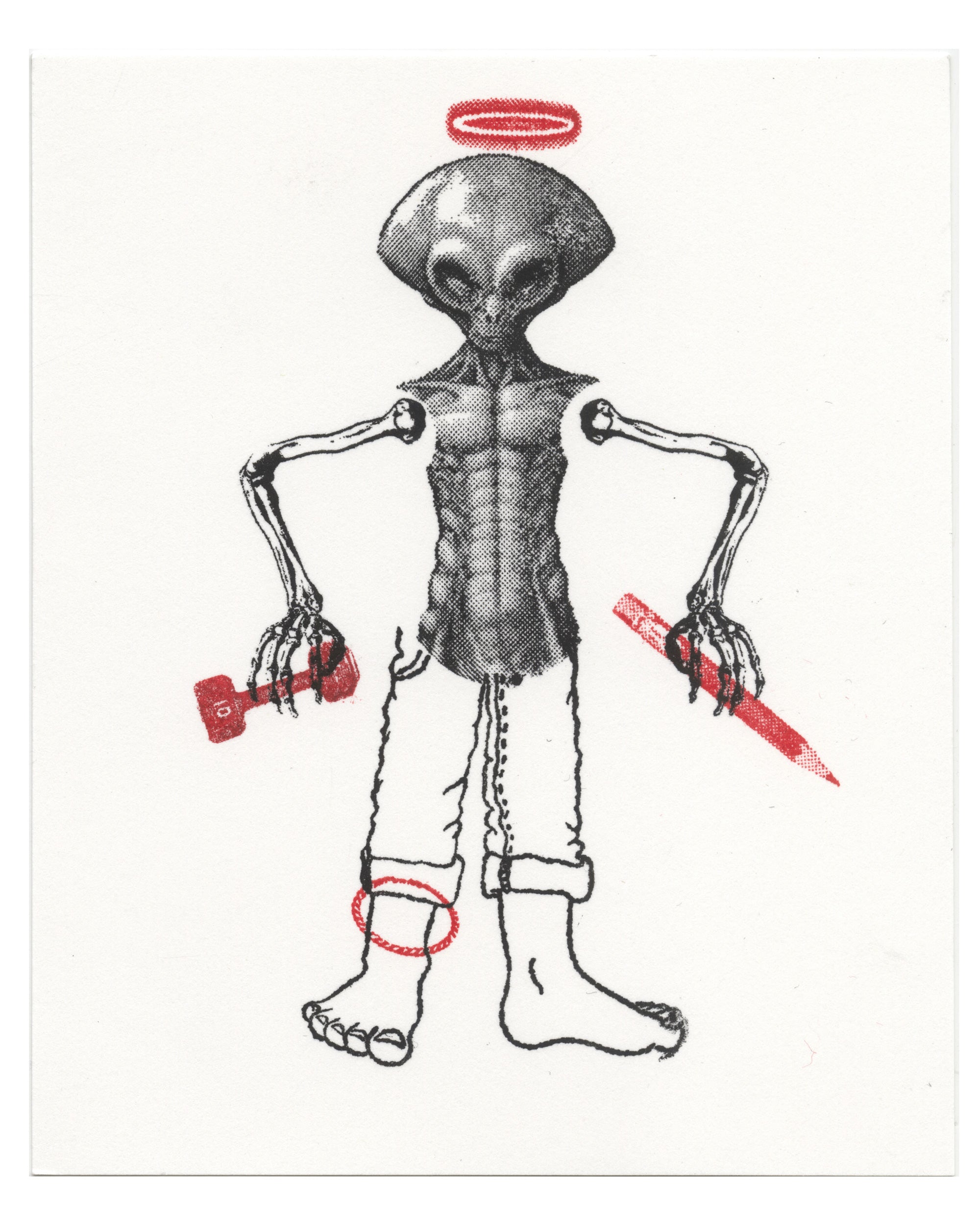 "Alien Skele 2" CE Mini Print