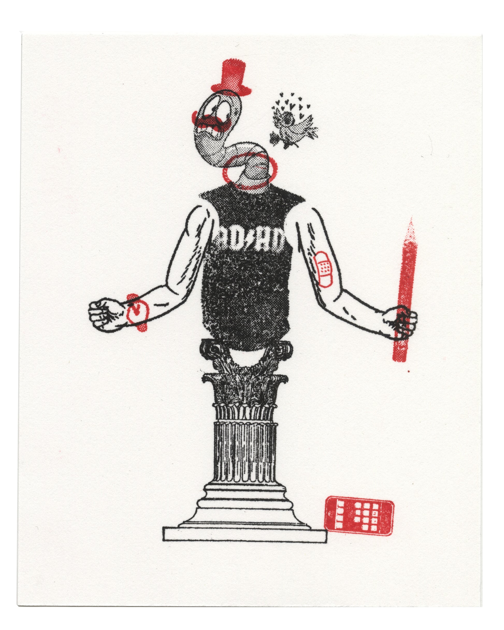 "Worm Column 2" CE Mini Print