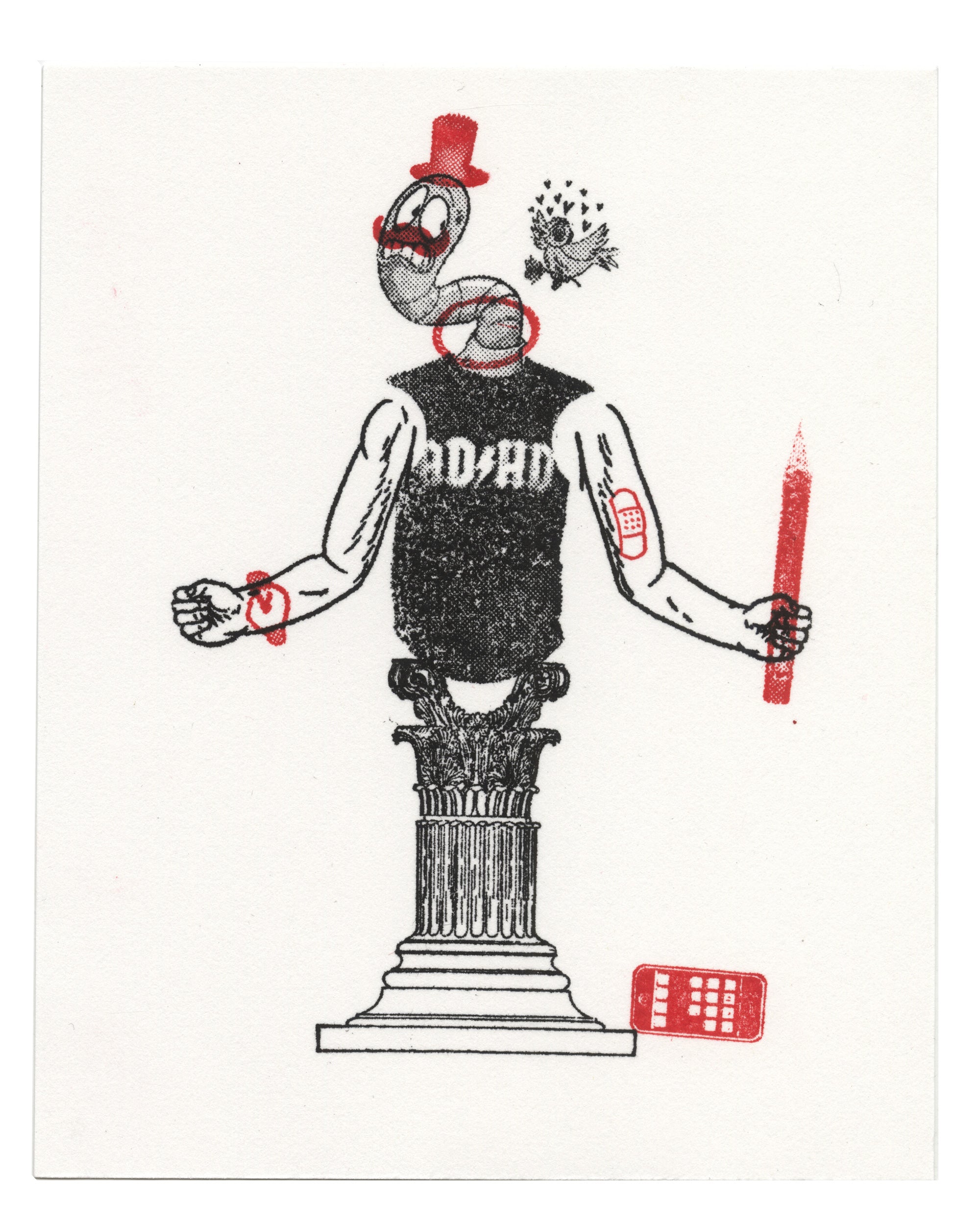 "Worm Column 2" CE Mini Print